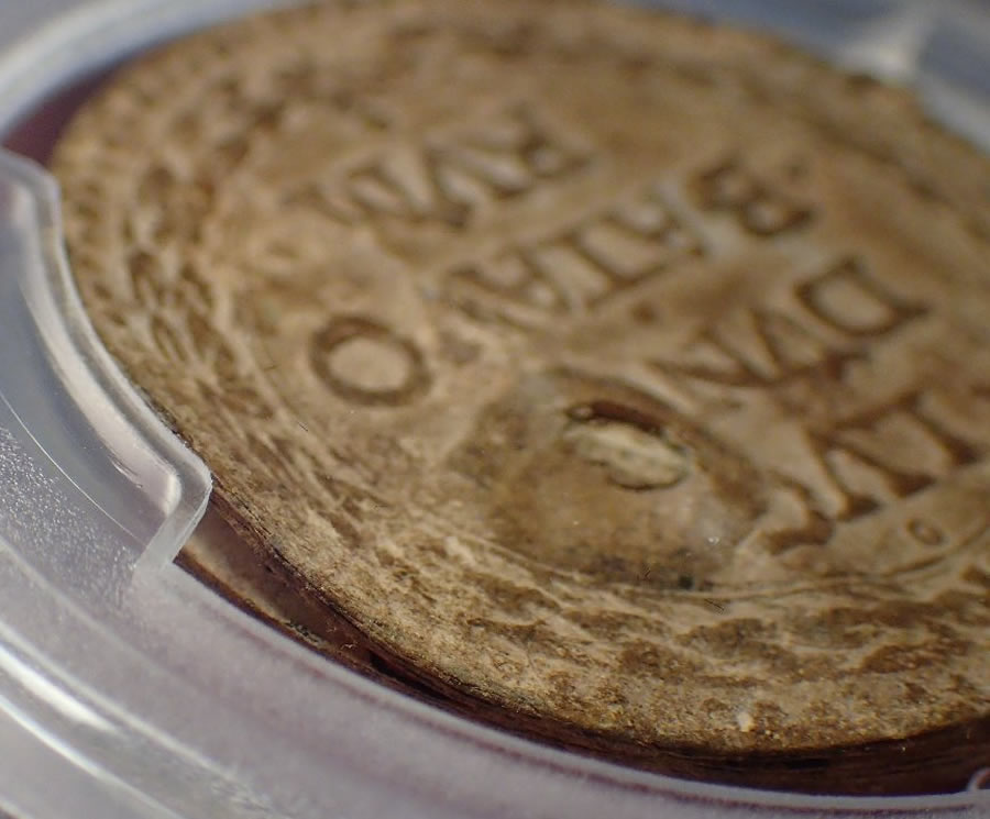 Rare-1574-Paper-Siege-Coin-Severely-Damaged-By-PCGS-During-Certification