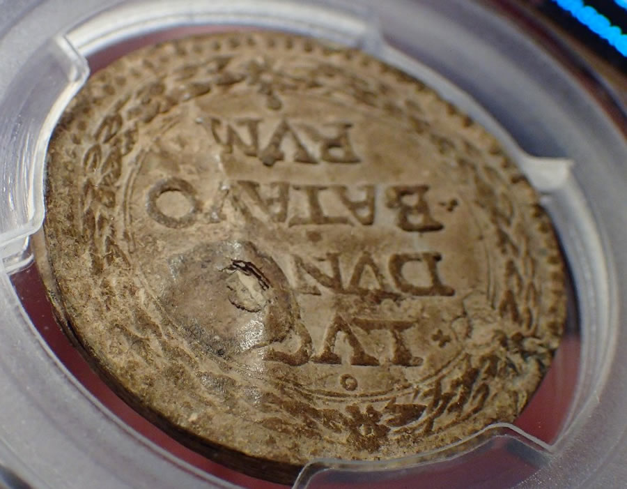 Rare-1574-Paper-Siege-Coin-Severely-Damaged-By-PCGS-During-Certification