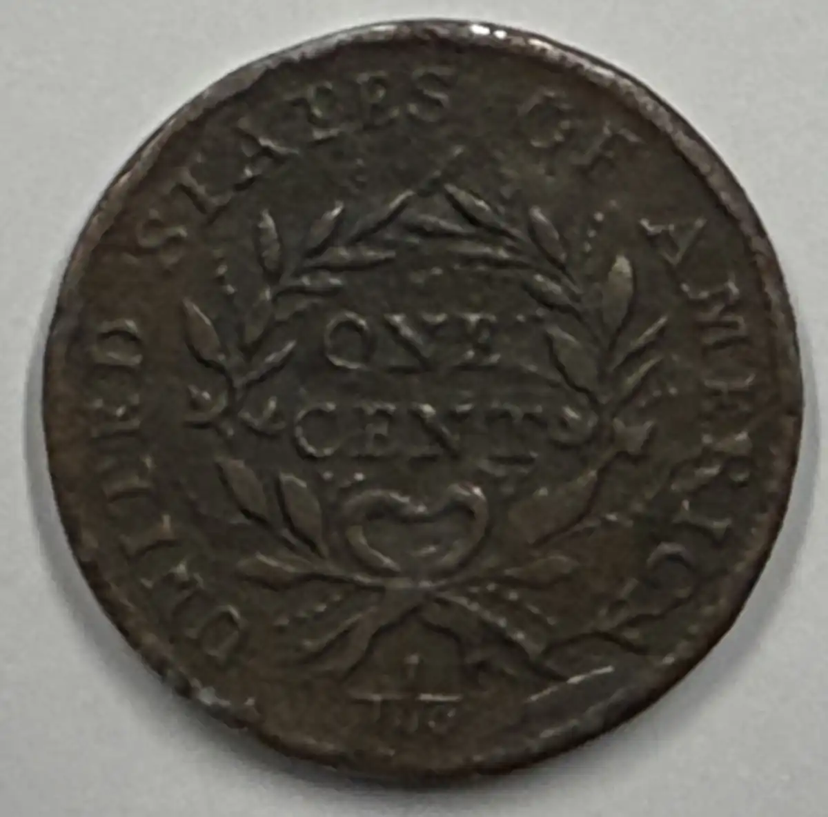 1793-Flowing-Hair-Cent-Wreath/Vine-And-Bar