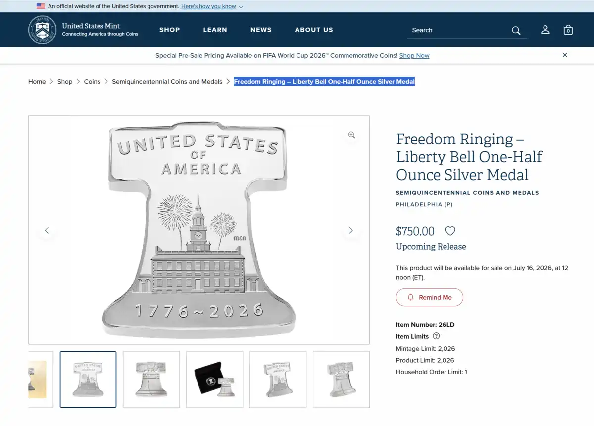 Freedom-Ringing---Liberty-Bell-One-Half-Ounce-Silver-Medal