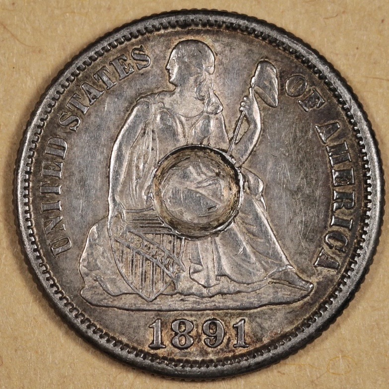 1891-S-Seated-Liberty-Dime,-Old-PMD-Vs-Struck-Through?