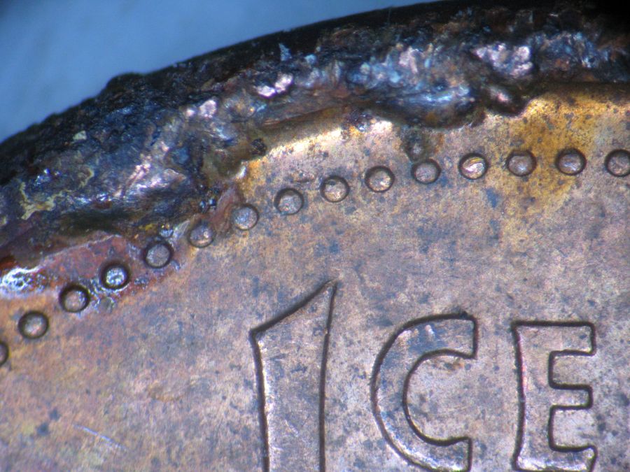 2007-Canadian-1-Cent-With-Multiple-Rim-Die-Breaks-With-Cuds