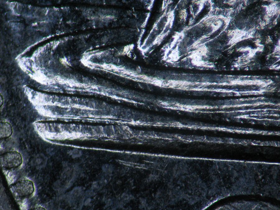 1965-Canadian-5-Cent---Double-Die-5-With-And-Amazing-Network-Of-Lathe-Lines