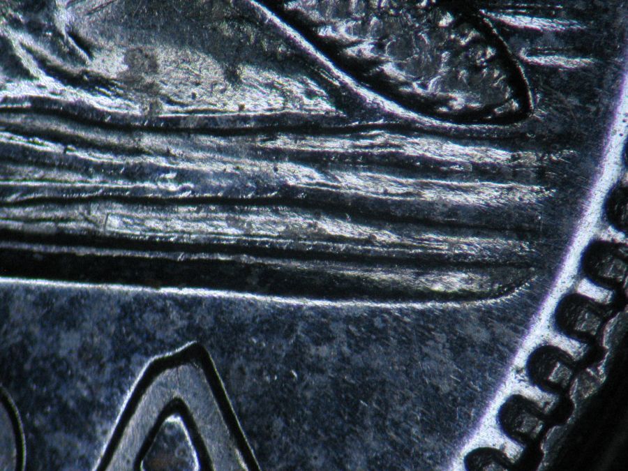 1965-Canadian-5-Cent---Double-Die-5-With-And-Amazing-Network-Of-Lathe-Lines