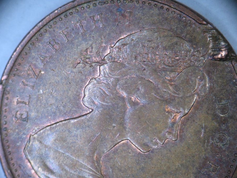 1971-Canadian-1-Cent---Pair-Of-Matching-Planchet-Flaws---Ragged-Clips