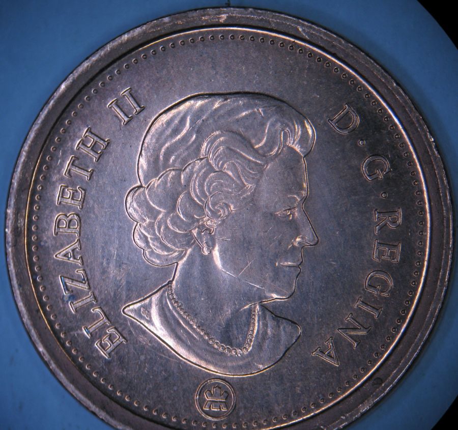 2011-Canadian-1-Cent-With-Lathe-Lines-Zinc