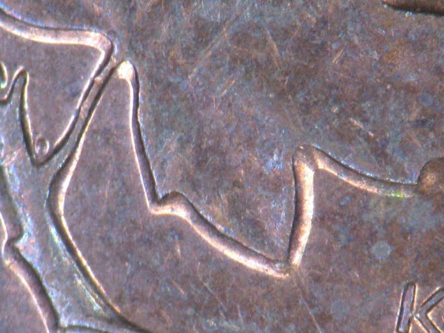 1994-Canadian-1-Cent---Strange-Doubling