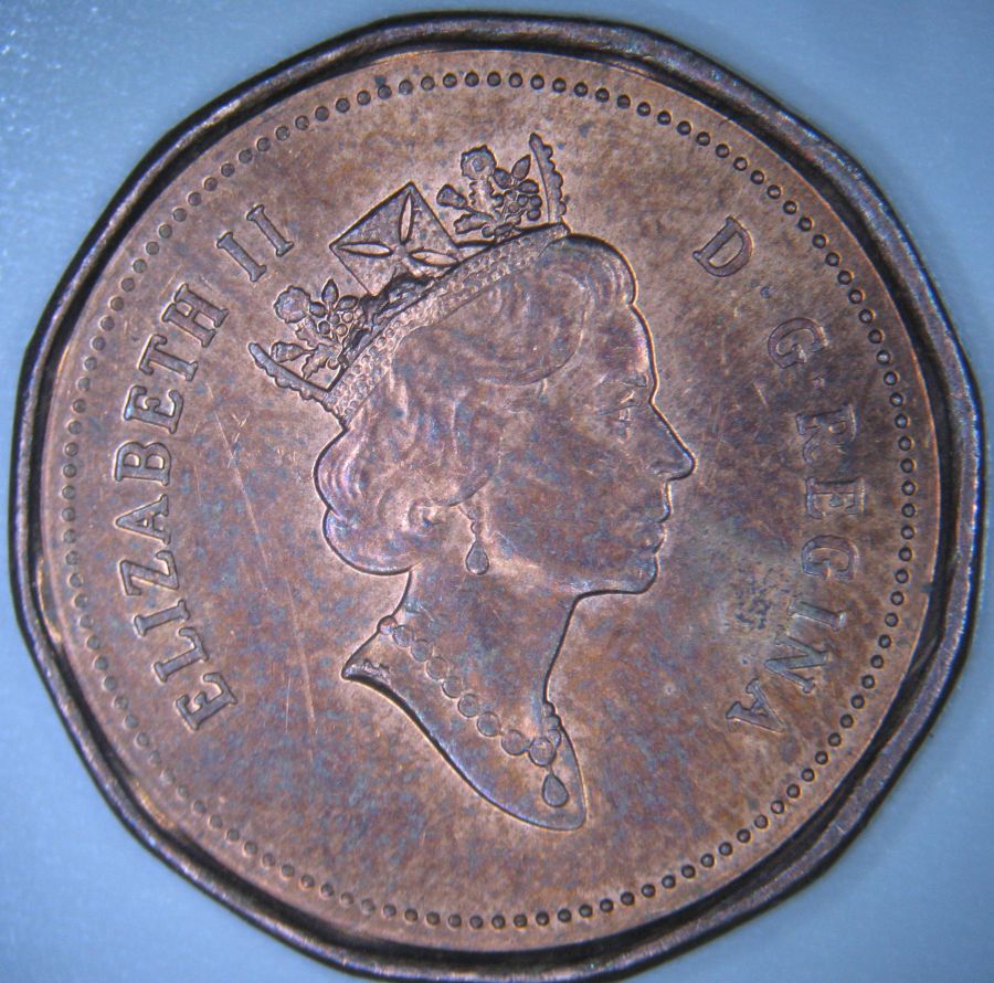 1996-Canadian-1-Cent-With-A-Very-Nice-Crown-Die-Chip