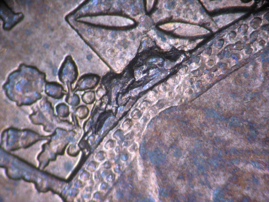 1996-Canadian-1-Cent-With-A-Very-Nice-Crown-Die-Chip