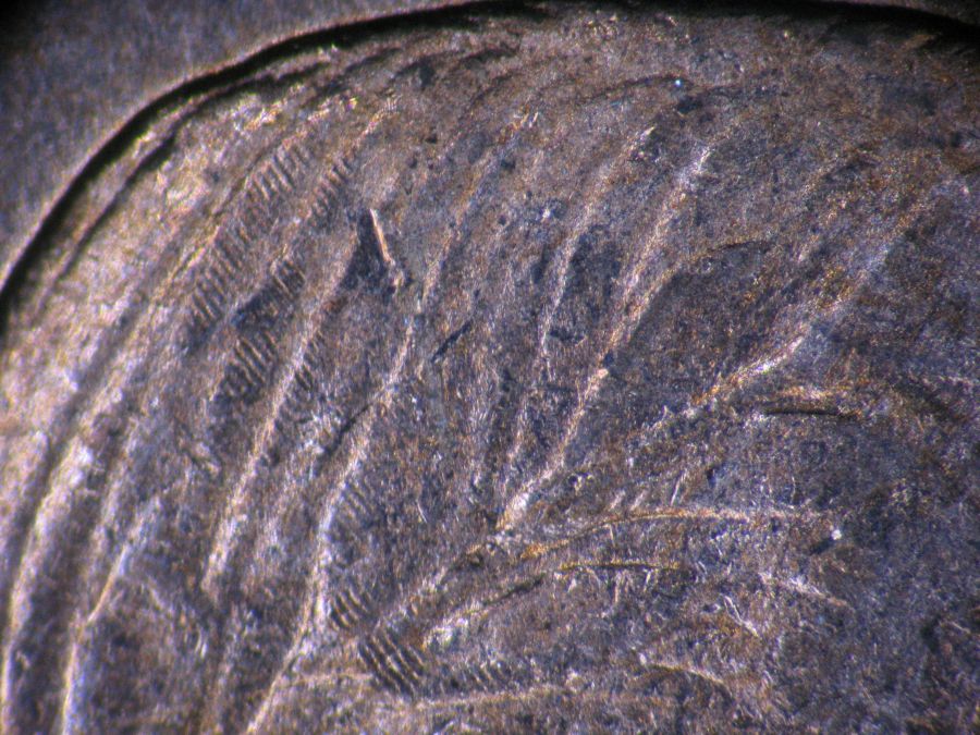 1964-Canadian-1-Cent---Strange-Lines-On-The-Bust-Only