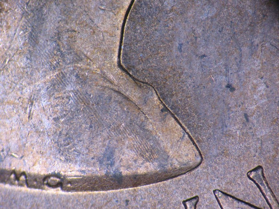 1964-Canadian-1-Cent---Strange-Lines-On-The-Bust-Only