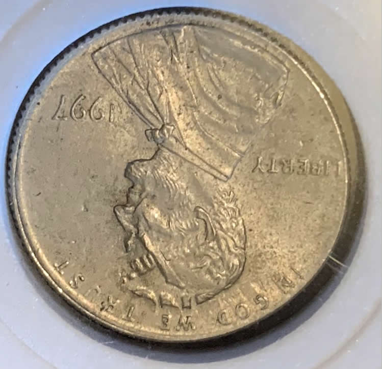 1997-Lincoln-Cent-Struck-On-Dime-Planchet