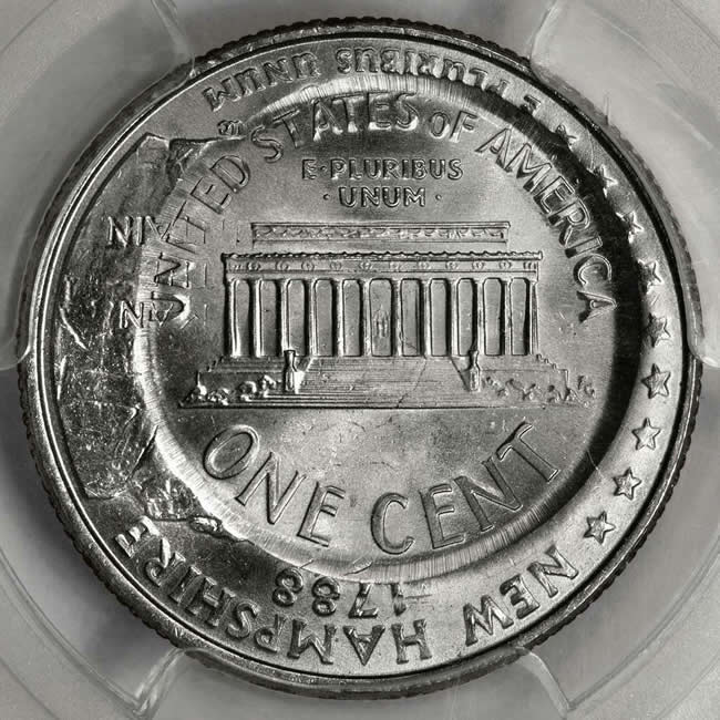 2000-Lincoln-Cent-Struck-On-2000-P-New-Hampshire-State-Quarter