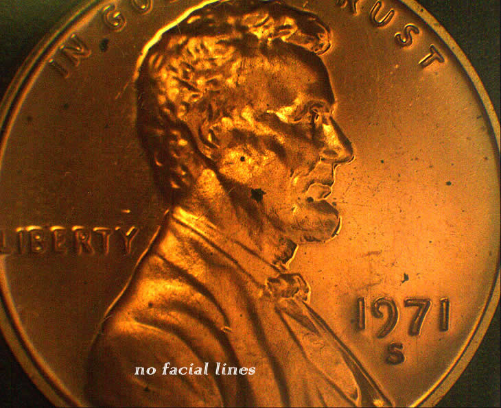 1971-S-Proof-Cent-With-Facial-Lines,-Re-Engraved-Or-Part-Of-Design?