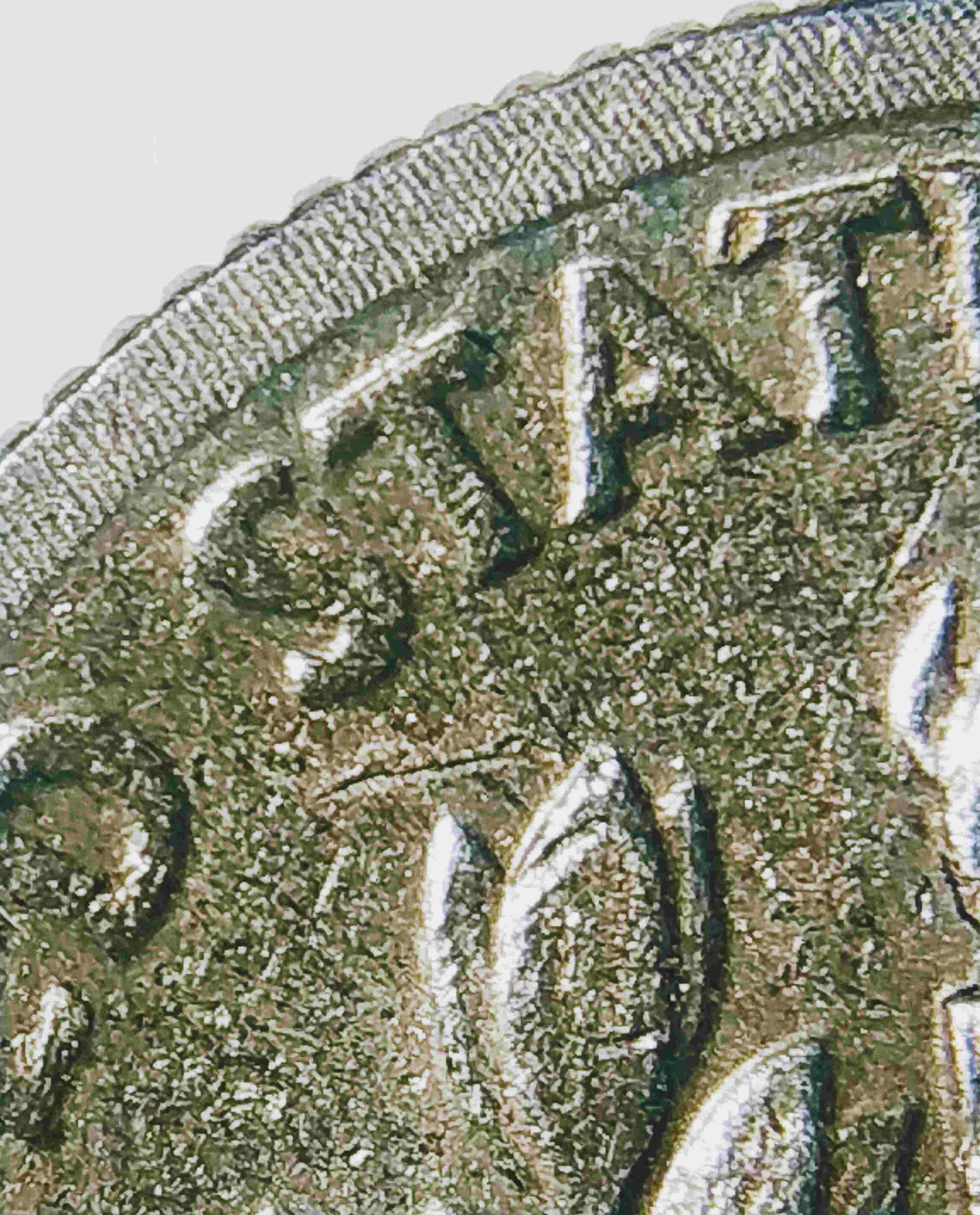 2013-P-Roosevelt-Dime-With-Checkered-Pattern-Lower-Flattened-Rim