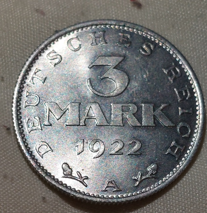 Germany-3-Mark-1922-And-5-Pfennig-1911
