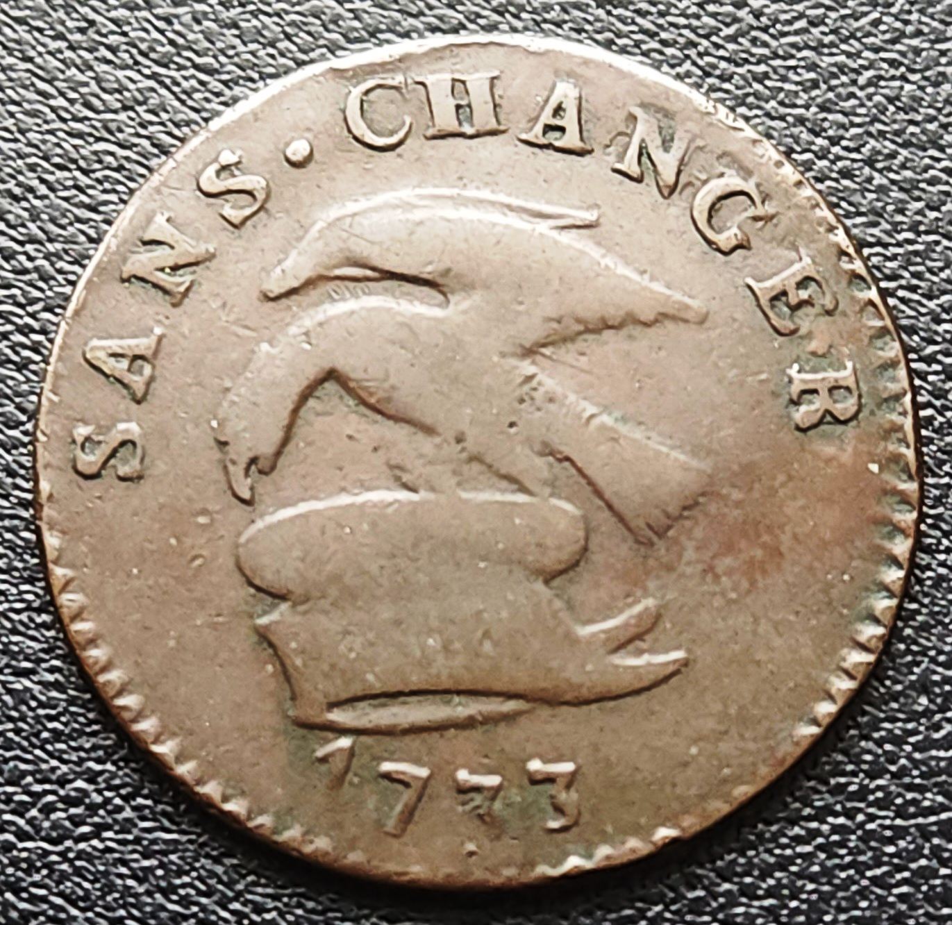 1733-Isle-Of-Man-1/2-Penny-Or-Penny?-Fake?