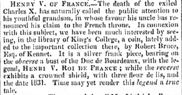 French-Pretender-Coinage