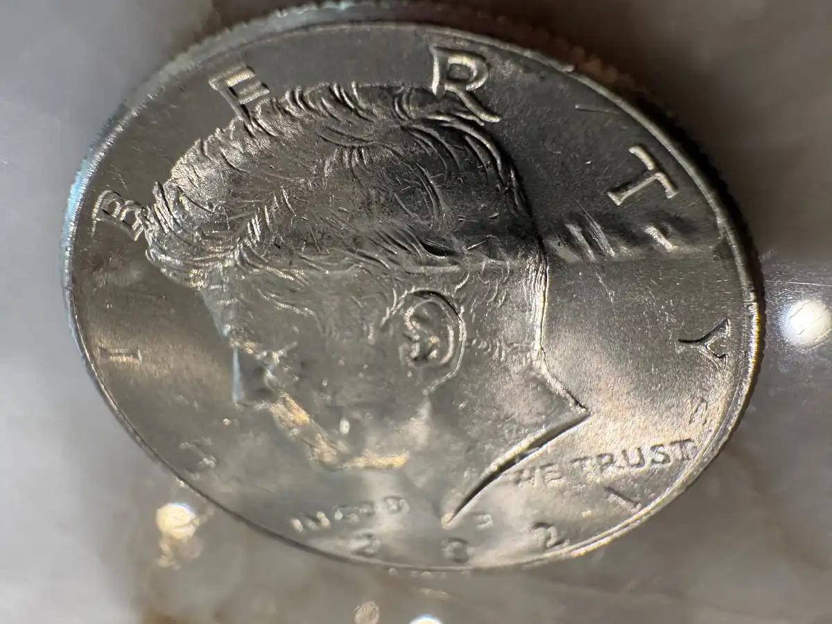 2021-Kennedy-Half-Dollar-Obverse-Lamination/Bubble-Error