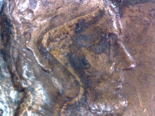 1971-Lincoln-Penny,-Strange-Marking-And-Doubling-Face?