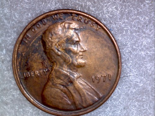 1971-Lincoln-Penny,-Strange-Marking-And-Doubling-Face?