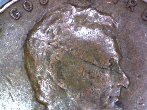 1944-Wheat-Penny,-Line-Across-Obverse.-Lamination-Error?