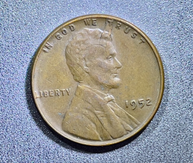 1952-Wheat-Penny-Die-Crack/Lamination