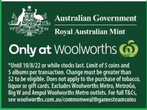 2022-Commonwealth-Games-Coins-At-Woolworths