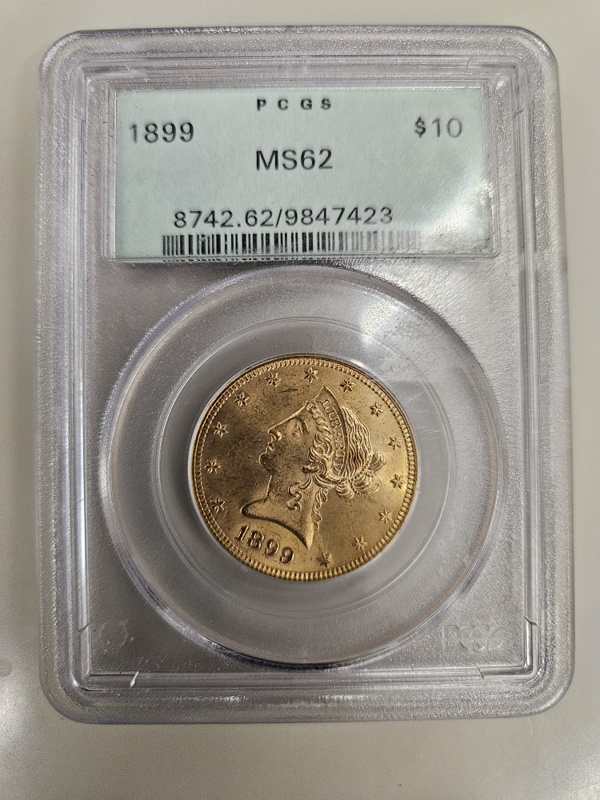 New-Acquisition-1899-10$-Gold-Piece,-Concerns-About-Cracks-In-PCGS-Case