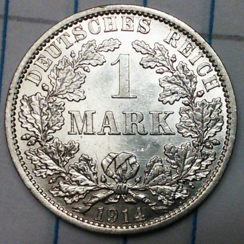 1914-German-1-Mark-For-Grading