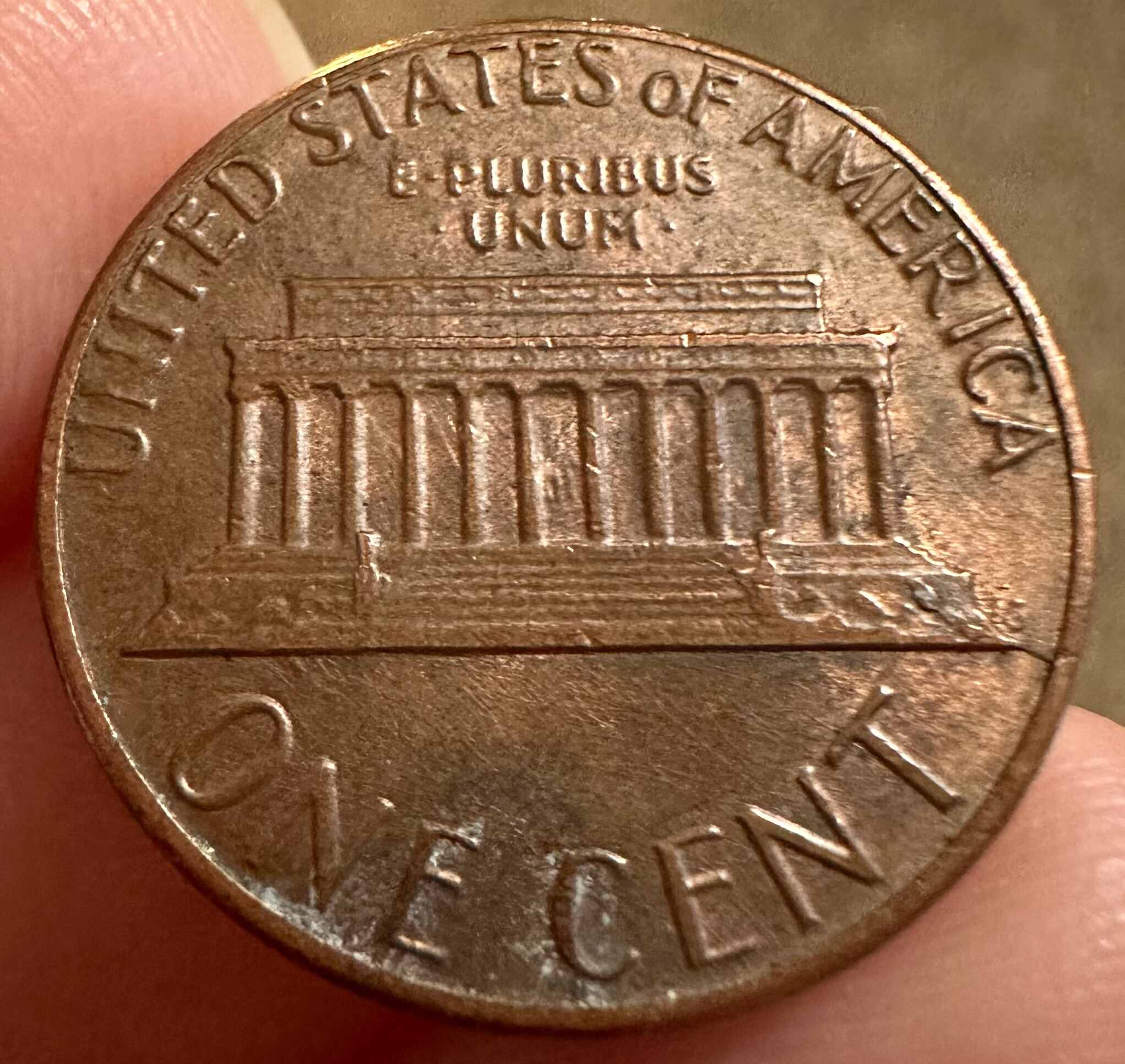1985-P-Lincoln-Penny---OBV-Triple-Linear-Plating-Bubbles---OBV-MD-+-DDD?