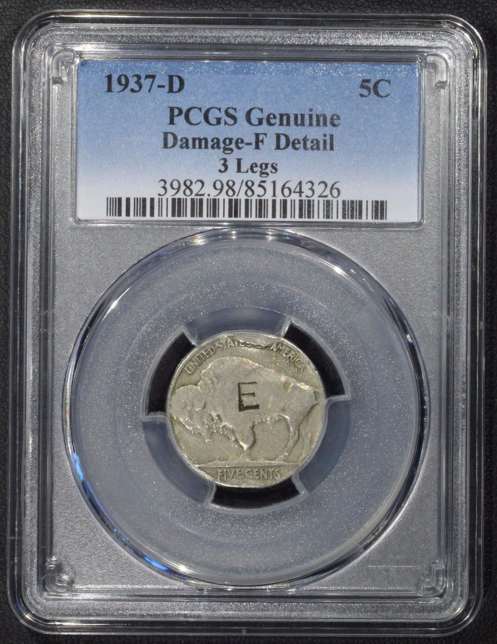 Counterstruck-3-Legged-Buffalo-Nickel