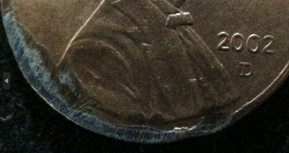 2002-D-Penny---Incomplete-Plating?----Die-Clash?---Strike-Thru?---Or-Dryer-Penny?