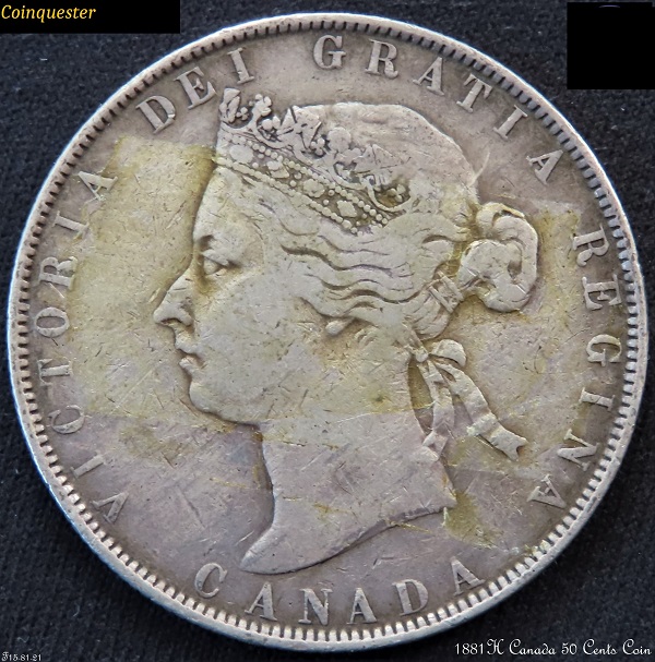 1881-H-Canada-50-Cents-Coin-F15---Obverse-Mark--Opinions-On-Mark?