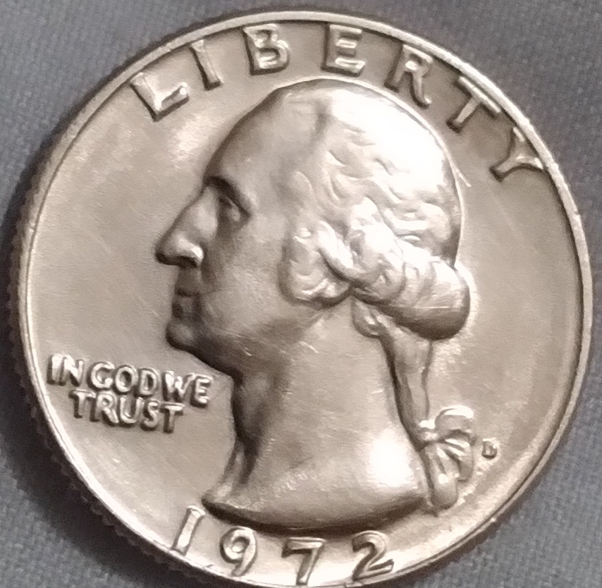 Business-Strike-Washington-Quarter-1972-D-Struck-On-1964-D-Type-A-Dies