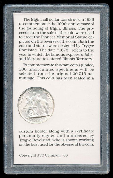 Commems-Collection-Classic:-1936-Elgin,-IL-Centennial-Vs.-City-Of-Elgin