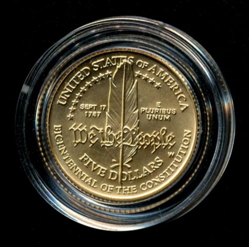 Commems-Collection-Modern:-1989-Ish-US-Constitution-Bicentennial---Circulating-Coin