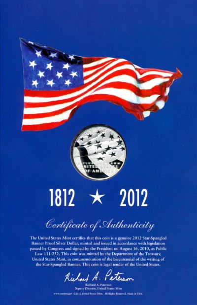 Commems-Collection-Modern:-2012-Star-Spangled-Banner-Dollar-Set-Pictures