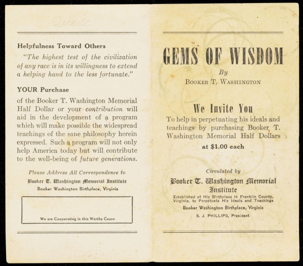 Commems-Collection-Classic:-1946-Booker-T-Washington-Memorial-Ephemera