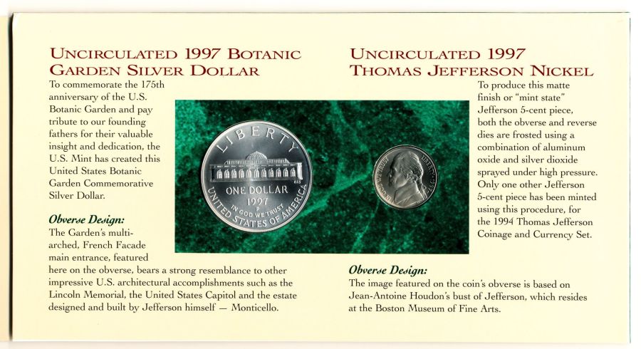Commems-Collection-Modern:-1997-Botanic-Garden-Coinage-&-Currency-Set