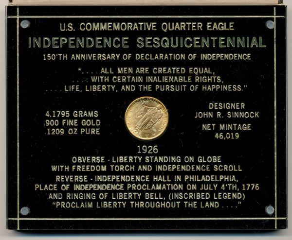 Commems-Collection-Classic:-1926-American-Independence-Sesquicentennial---Gold-$2.50