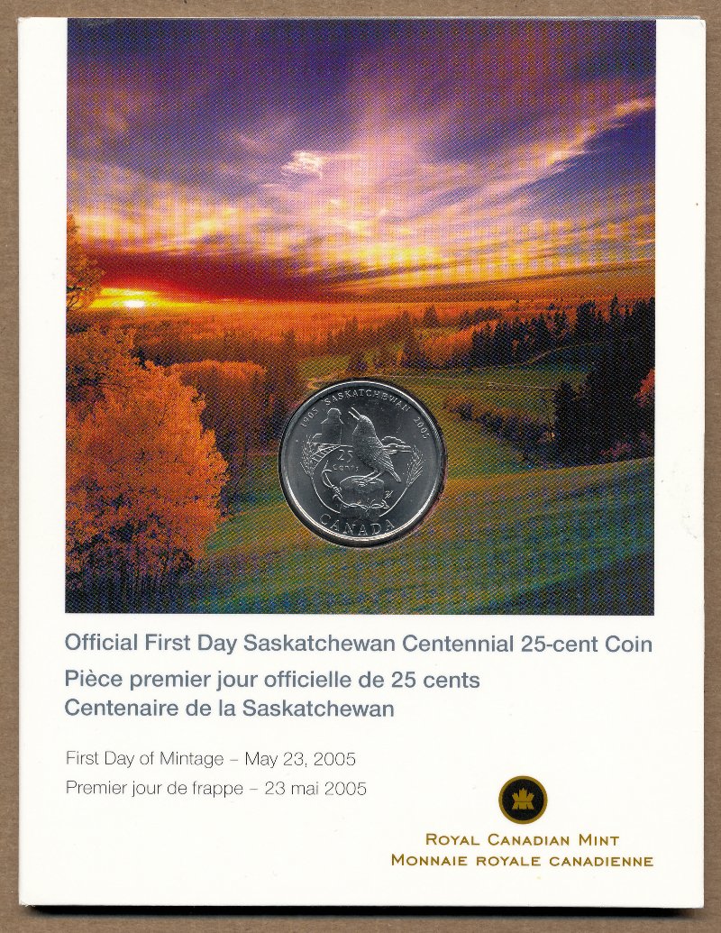 Commems-Collection-Canadian:-2005-Saskatchewan-Centennial-Silver-$5---Coin-2-Of-12