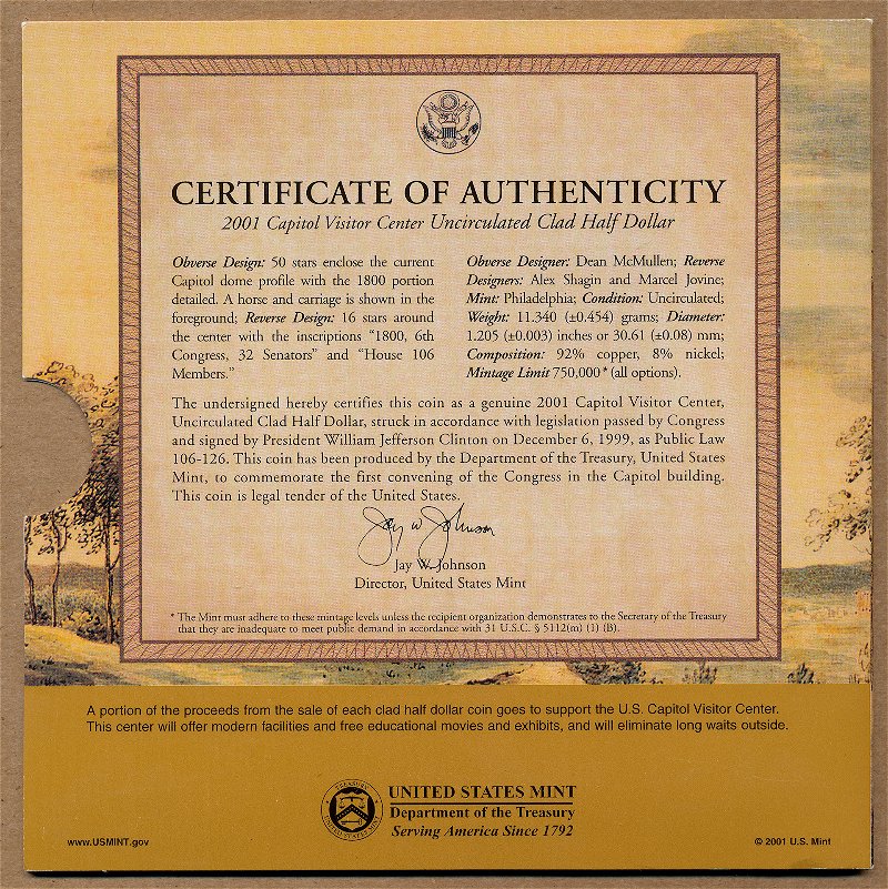 Commems-Collection-Modern:-2001-US-Capitol-Visitor-Center-Collector's-Set
