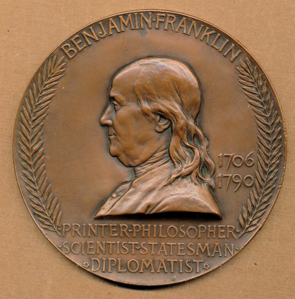 Commems-Collection-Medals:-1906-Benjamin-Franklin-200th