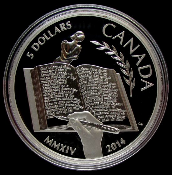 Commems-Collection-Canadian:-2014-Alice-Munro-Silver-$5---Coin-10-Of-12