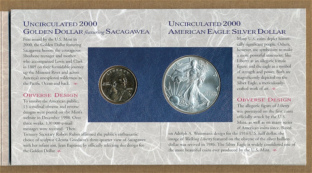 Commems-Collection-Modern:-2000-US-Millennium-Coinage-And-Currency-Set