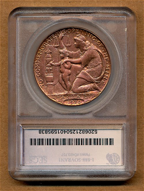 Commems-Collection-Medals:-1920-Manila-Mint-Opening-Medals-/-Wilson-Dollars