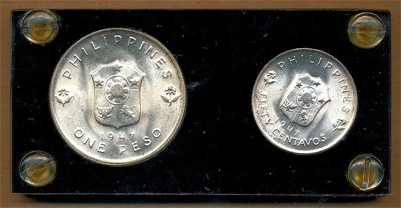 Commems-Collection-Classic:-1947-Philippines-Mac-Arthur-Commemorative-Coins