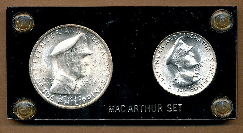 Commems-Collection-Classic:-1947-Philippines-Mac-Arthur-Commemorative-Coins