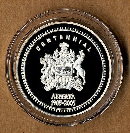 Commems-Collection-Canadian:-2005-Alberta-Centennial-Silver-$5---Coin-1-Of-12